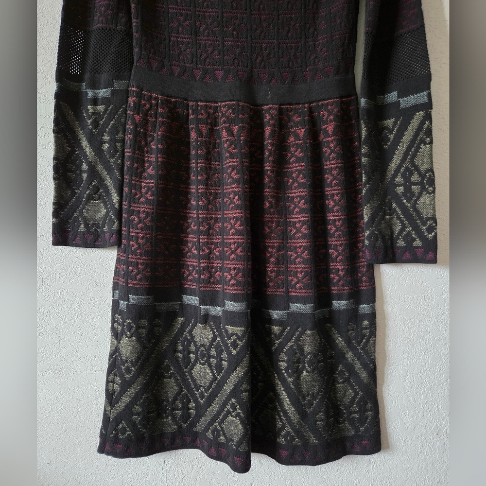 Peruvian Connection Textured Knit Pattern Dress - Picture 3 of 5
